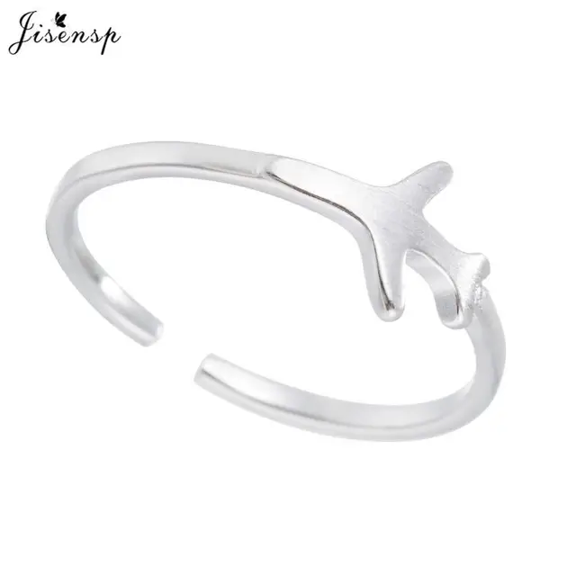 Jisensp New Unique Geometric Design Trendy Cute Aircraft Air Plane Finger Ring f Jisensp New Unique Geometric Design Trendy Cute Aircraft Air Plane Finger Ring f