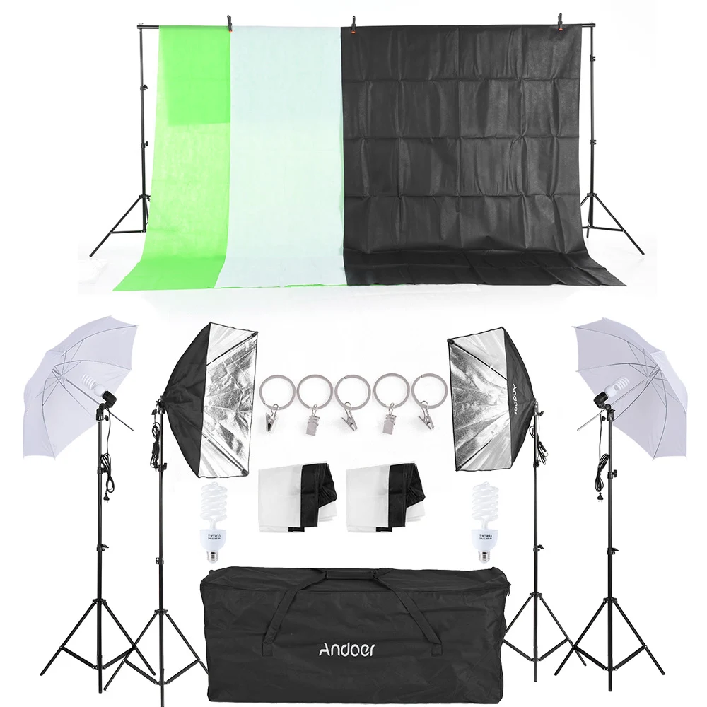 bilder für Russland Kostenloser versand Fotostudio Kit Softbox Regenschirm mit Lampenfassung Glühbirne Licht Ständer Schwarz Weiß Grün Bildschirm Hintergrund bilder für Russland Kostenloser versand Fotostudio Kit Softbox Regenschirm mit Lampenfassung Glühbirne Licht Ständer Schwarz Weiß Grün Bildschirm Hintergrund