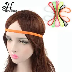 Haimeikang 2 шт. Для женщин Для мужчин Йога Hairbands спорта оголовье противоскользящие эластичные резиновые ленты для волос Напульсники Женские