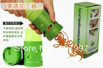 

Free shipping kitchen tool Veggie Twister Easy Garnish Fruit and Vegetable Processing Device Cutter Drawknife Slicer Graters