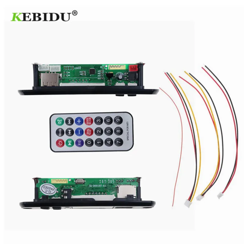 Автомобильный Bluetooth MP3 WMA FM AUX декодер KEBIDU DC 5 в 12 В плата аудио модуль TF радио