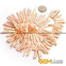 2-6×20-30mm Strick Pink Perlas de Agua Dulce Naturales Perlas de BRICOLAJE Cuentas Sueltas Para Hacer La Joyería Strand 15 “Envío Libre