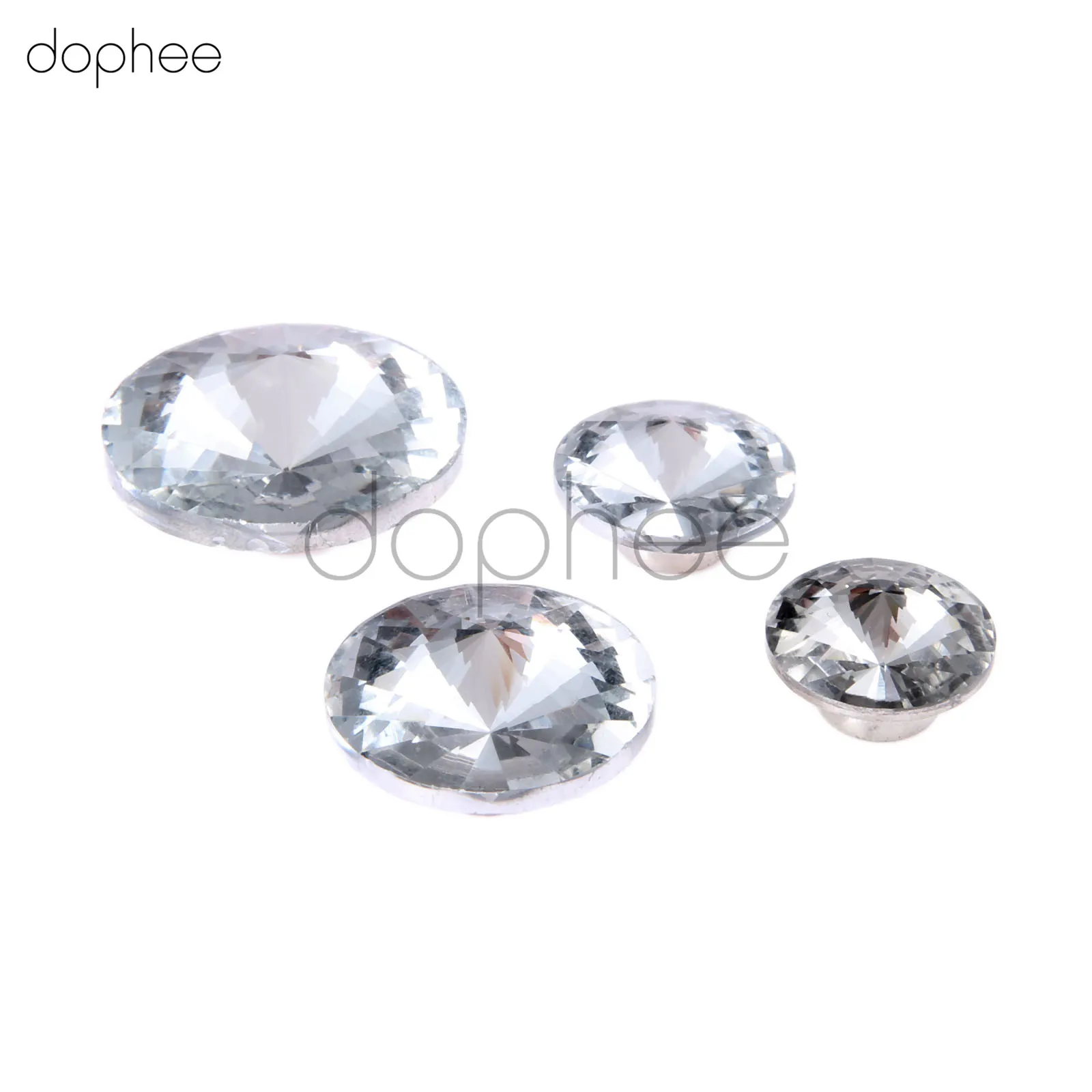 Dophee 10 шт. 16/18/20/22 мм стеклянные блестящие пуговицы для шитья одежды своими руками