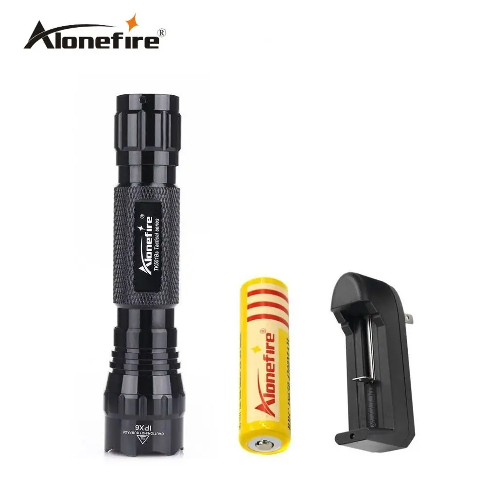 AloneFire TK501BS T6 led flashlight 18650 tactical rechargeable battery xml t6 led tactical flashlight torch lamp