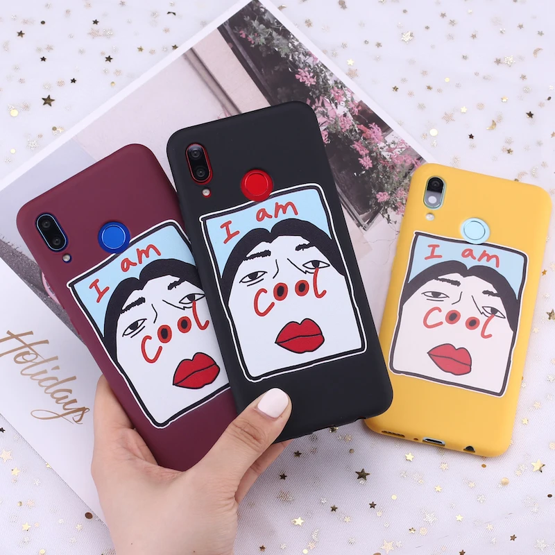 

For Huawei Honor Mate 10 20 Nova P20 P30 P Smart I AM COOL Girl Memes Candy Silicone Phone Case Cover Capa Fundas Coque