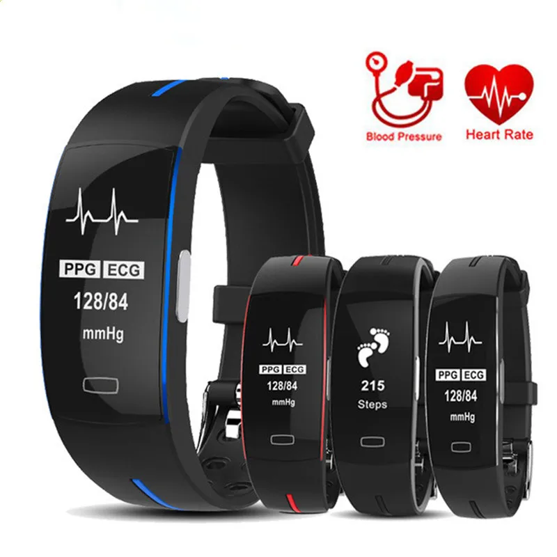 

Top Smart Band ECG+PPG Blood Pressure Heart Rate Monitor IP67 Waterproof Sport Watches Mens Fitness Bracelet for IOS Android