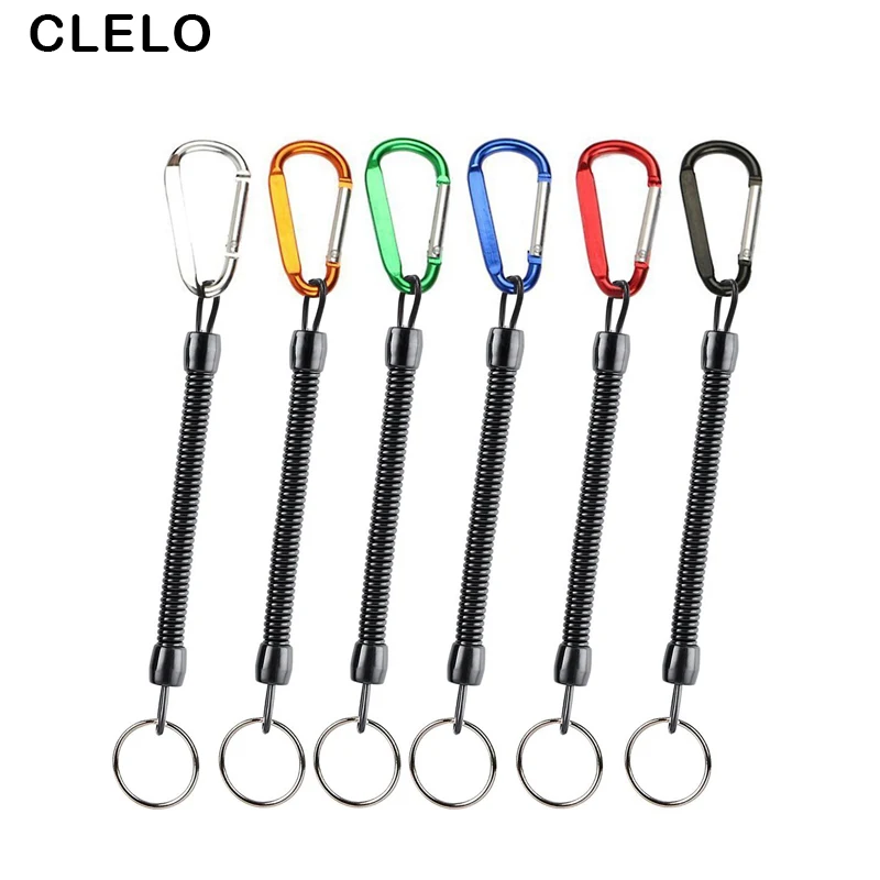 CLELO Anti lost Strap Safety Spring Coiled Lanyard For font b Key b font Chain Phone