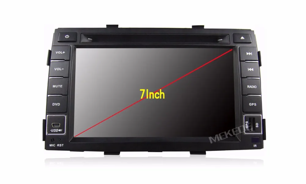 Top MEKEDE Quad core 2GB RAM Android7.1 Car GPS DVD player for kia Sorento 2009 2010 2011 2012 inlcuding 4G LTE wifi BT Radio Audio 12