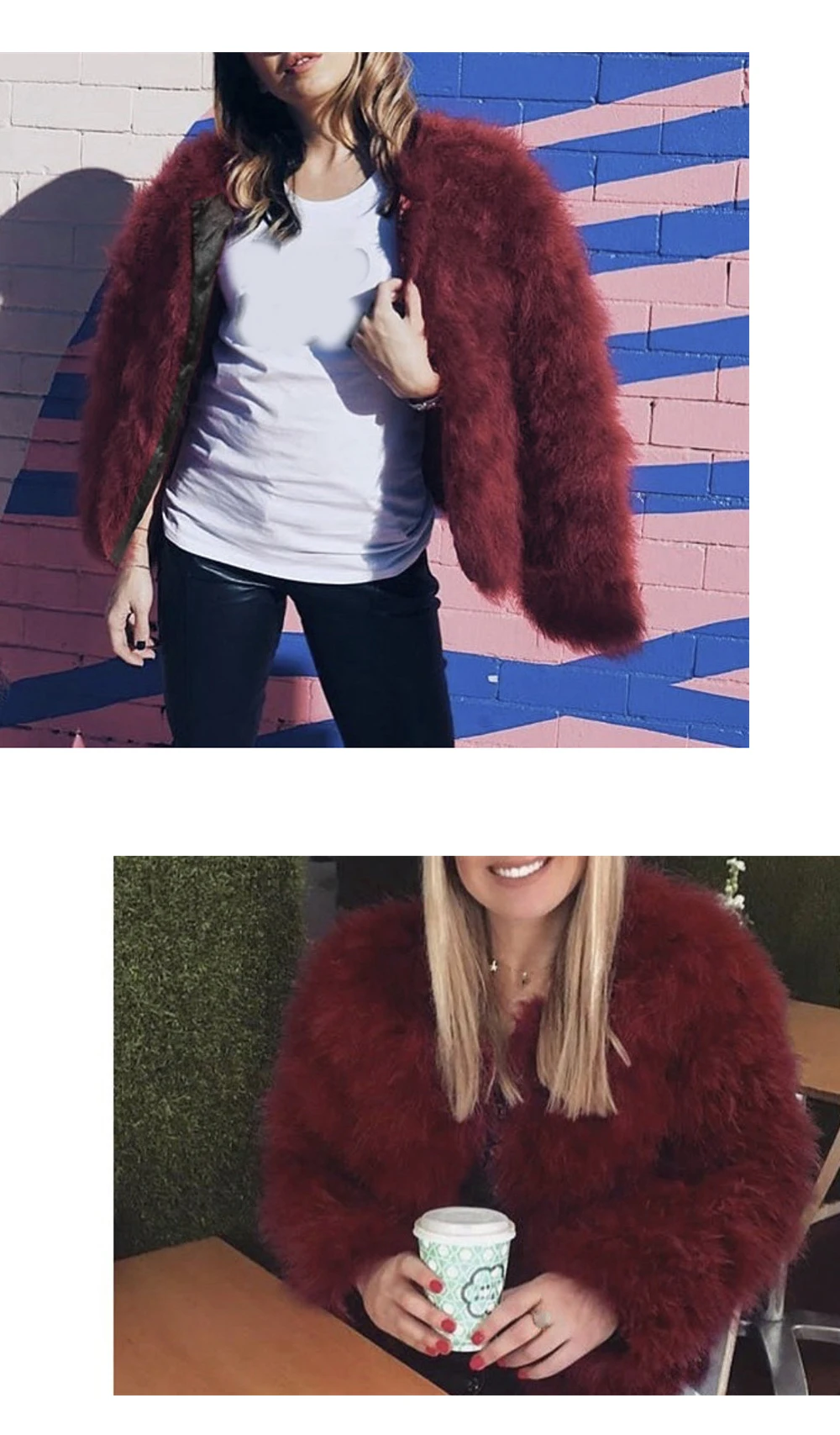 Fashionable and recreational coat female autumn winter new fund of imitation fur ostrich hair is short paragraph coat (9)