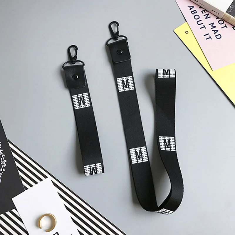 

2019 Tide White Stripes Wrist/Neck Lanyard for Keys Sport Multi-function Phone Wrist/Neck Straps for iPhone Redmi Hang Rope