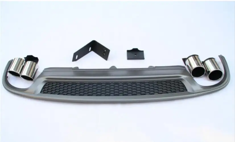 

JIOYNG 4 Outlet PP Rear Bumper Diffuser with Exhaust Tips For Audi A4 B9 Non A4 RS4 2013 2014 2015