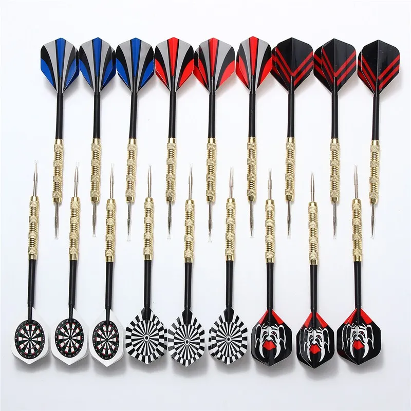 New Professional 18pcs/6 sets Steel Tip Darts With Nice Flights Stems