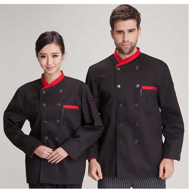 Униформа шеф-повара, костюм для кухни, отеля, дышащая еда, обслуживание с длинными рукавами, ресторана, кухни, мужские рубашки, одежда для