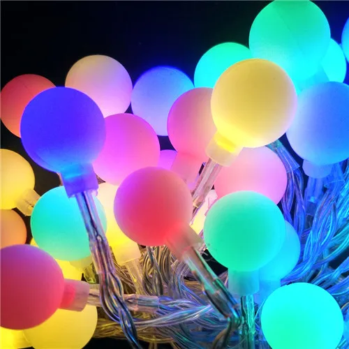 3 М 30LED Огни Мяч светодиодные Строки AA батареи Гирлянда Pandant Свет для Украшения Сада Украшения Поставки - Испускаемый цвет: RGB