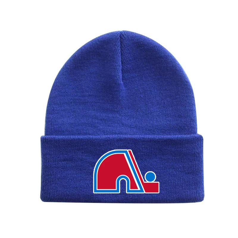Крутые хоккейные зимние, вязаные, теплые шапки с логотипом для Квебека, хоккейные болельщики для мужчин и женщин