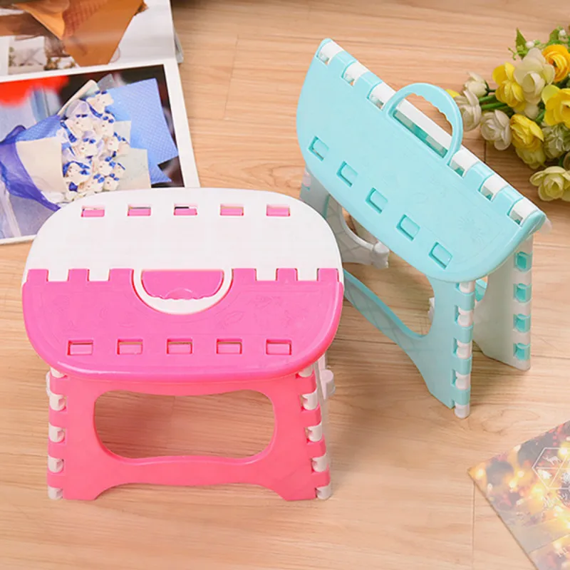 Aprince Children Stool Taburete Step Outdoor Portable Folding Stool Portable Bathroom Small Bench Color Matching Plastic Stool