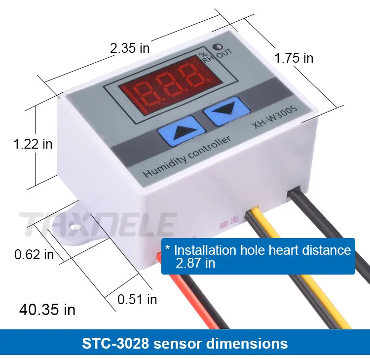 Цифровой регулятор влажности XH-W3005 12 В 24 В 220 В гигрометр регулятор влажности+ датчик влажности