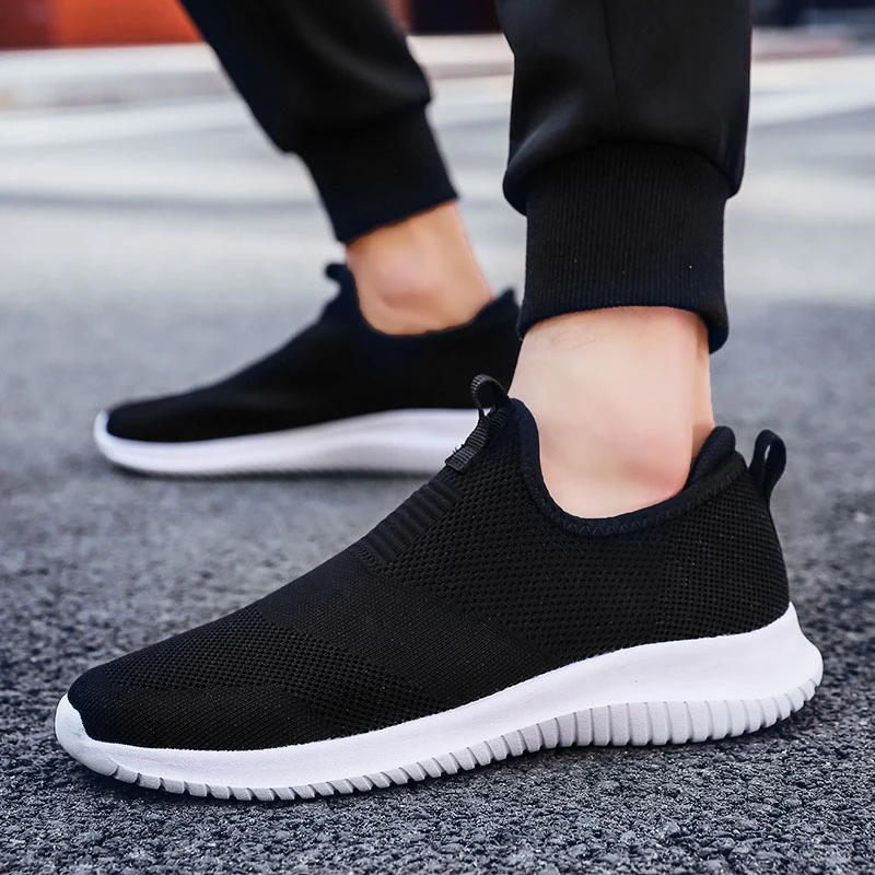 Zapatillas de verano 2019, zapatillas informales para hombre, zapatillas planas de malla, zapatillas de deslizantes, zapatillas transpirables para hombre, tallas grandes 38 48|Mocasines| - AliExpress