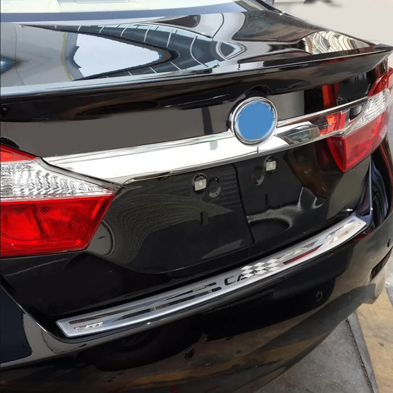 

Stainless Steel Trunk Guard Rear Bumper Foot Plate Rear Bumper Protector Sill Car Styling For Toyota Camry 2012 2013 2014 2015