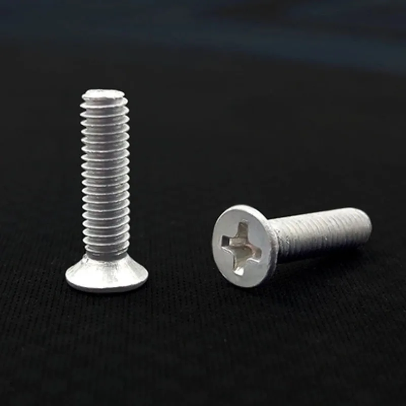 M5 M6 Phillips Screw Flat head Screws Countersunk Machine Bolts Aluminum alloy 100Pcsin Screws