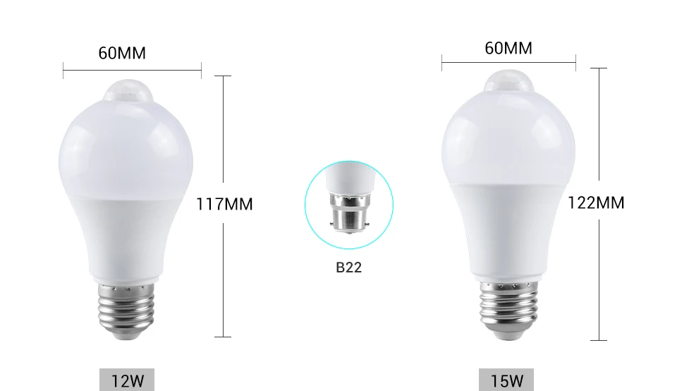 PIR Motion sensor E27 B22 led lamp bulb (3)