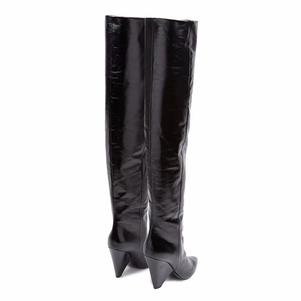 Bottes D'hiver Cours 2019 Noir Étrange Zipper Avec Genou Chaud Dames Livraison Pointu Garder Talons Femelle Chaude Bout Mode Gratuite Au Black dEYqw06qx