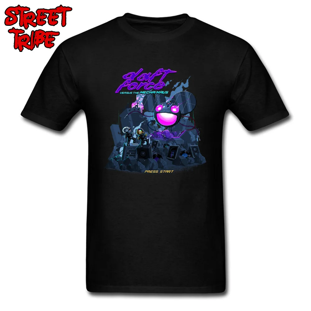 Daft Force Cotton Fabric Tops T Shirt for Men Design T-shirts Cool Funny Crew Neck Tees Short Sleeve Free Shipping Daft Force black