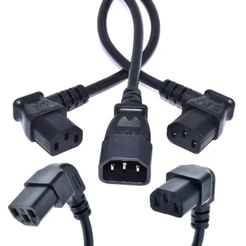 

Free shipping IEC 320 C13 Female to C14 Male PDU Power Supply Extension Cord,IEC C13 angle adapter,Power cord angle adapter.