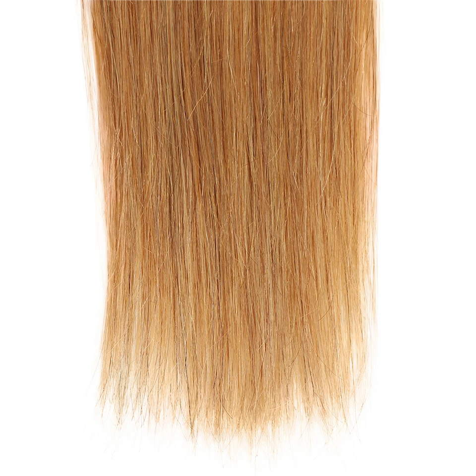 Sleek эффектом деграде(переход от темного к бразильские волосы прямые T1B/4/27 человеческие волосы пучки не Волосы remy цельнокроеное платье уток переходного возраста от 12 до 22 дюйма