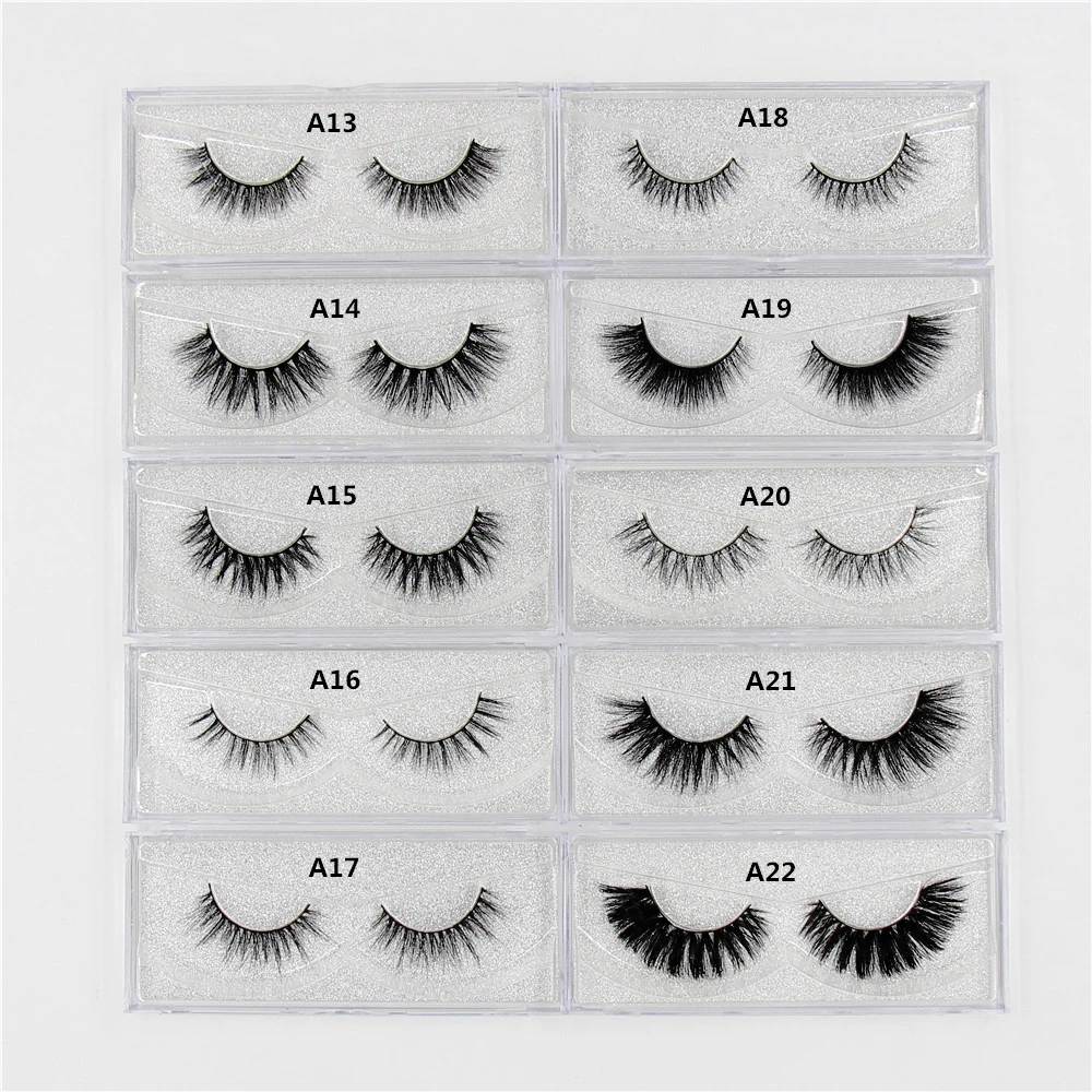 

1Pair Lashes False Eyelashes Natural Makeup 3d Mink Lashes Eyelash Extension Make Up real siberian mink strip eyelashes A01