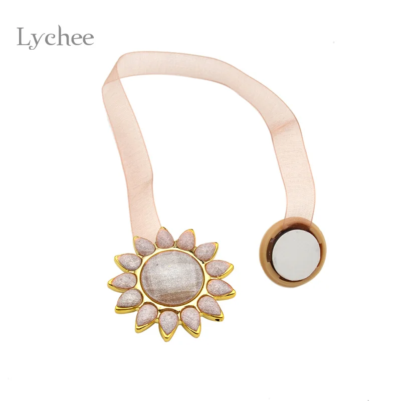 Lychee Life Подсолнух Магнитная вуаль держатель для занавесок с пряжкой Tieback s