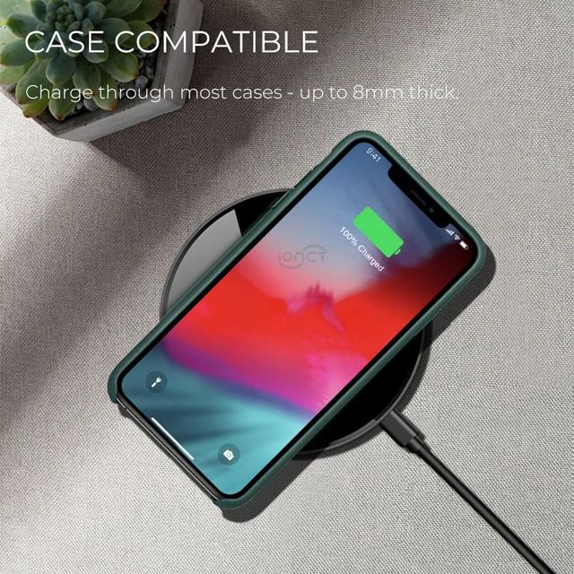 Trådløs lader for iPhone X XR XS Max 8 USB trådløs lading Automatisk tyngdekraft Qi Trådløs billaderfeste for IPhone