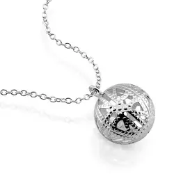 Оптовая Продажа Модные женские ожерелье стерлингового серебра 925. твердый серебряный полый шар ожерелье. очаровательные украшения