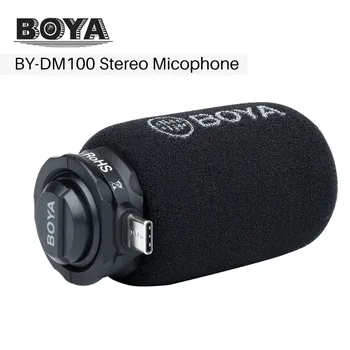 

BOYA BY-DM100 Digital Stereo Phone Microphone Condenser Android Record Microphone with Type-C Port for Recording Interview Live