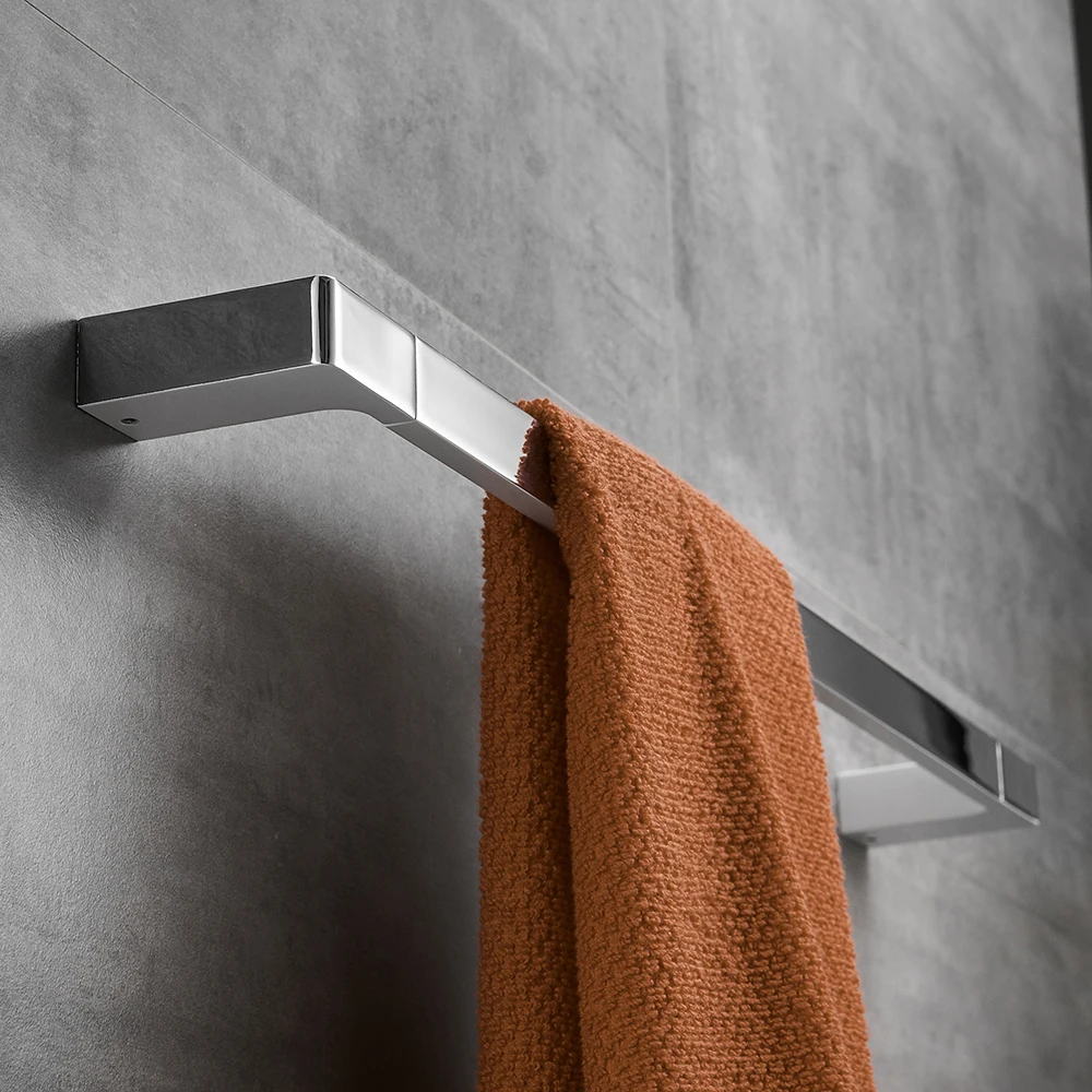 Moderno colgador cuadrado de albornoz o toalla para cuarto de baño con acabado cromado Soak Accesorio de baño 