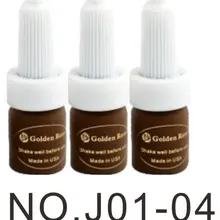 3 шт 5 мл/бутылка Перманентный Макияж Микро Пигмент Золотая Роза пигмент для перманентного макияжа для бровей подводка для глаз губ татуировки тела