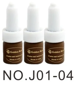 

3PCS 5Ml/bottle Permanent Makeup Micro Pigment Golden Rose Makeup Tattoo Ink For Eyebrows Eyeliner Lip Tattoo Body