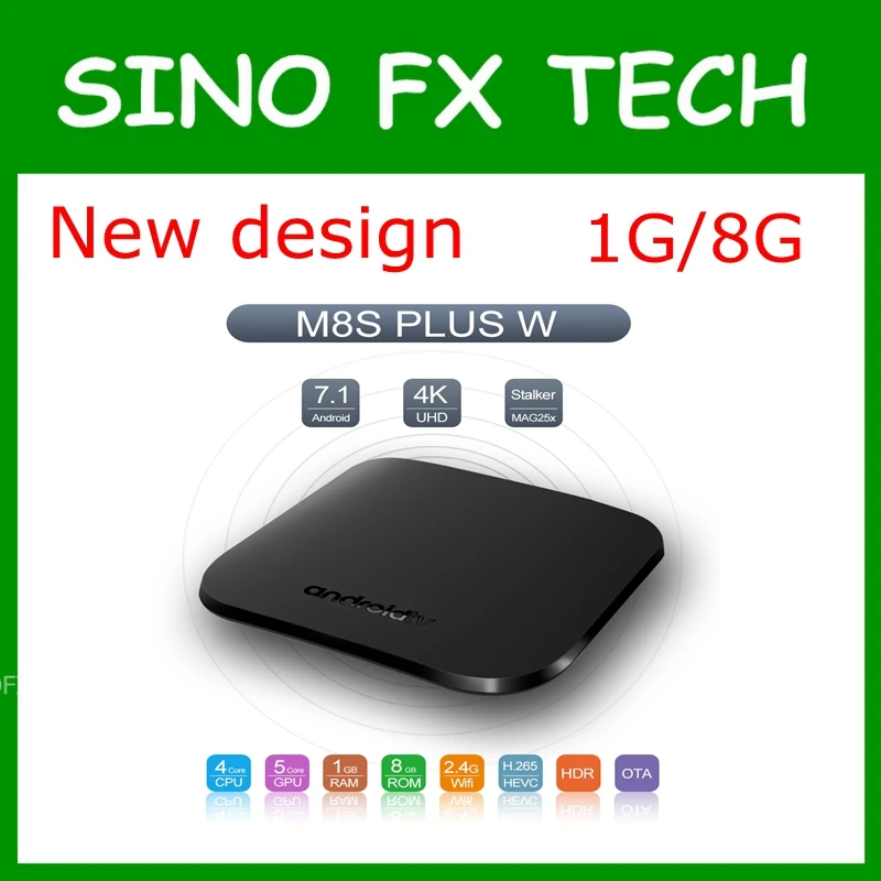 

2018 New desigh THIN Smart Media Player M8S Plus W Android 7.1 Amlogic Quad core 1GB 8GB ULTRA 2.4G WiFi 4K
