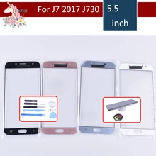 For Samsung Galaxy J7 Pro 2017 J730 J730F SM-J730F SM-J730G/DS Touch Screen Front Glass Panel TouchScreen LCD Outer Lens j7 2017 защитное стекло для samsung galaxy j7 2017 sm j730f caseguru изогнутое по форме дисплея с золотистой рамкой