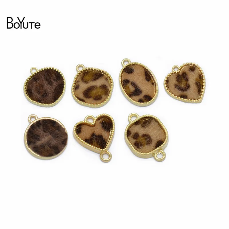

BoYuTe (5 Pieces/Lot) Metal Alloy Leopard Pendant Charms Diy Hand Made Earrings Jewelry Accessories