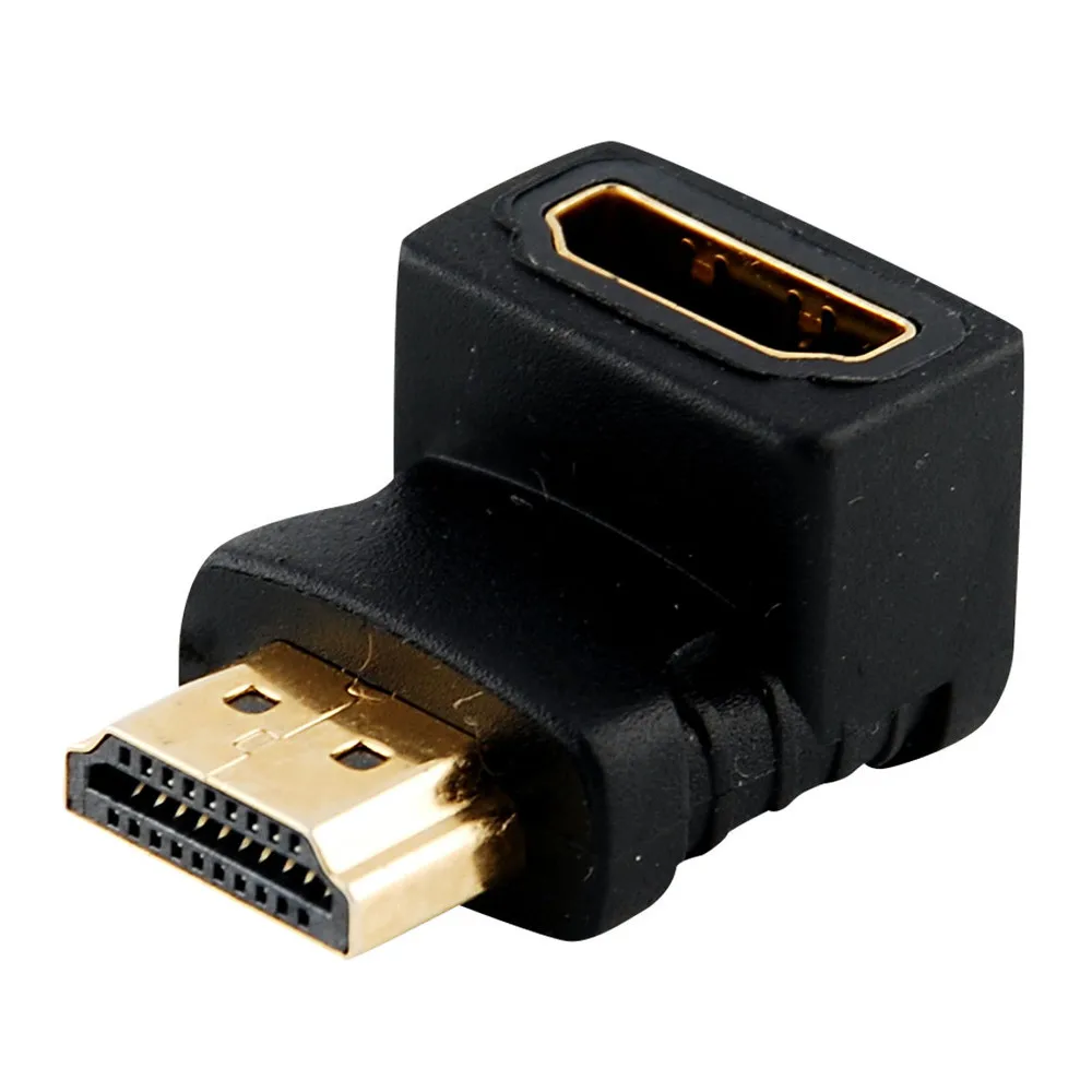 Del HDMI мужчин и женщин прямоугольный разъем адаптера 90 градусов удлинитель 1080P HDTV YE5.8