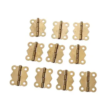 

10Pcs Mini Iron Butterfly Hinges Cabinet Drawer Door Butt Hinge