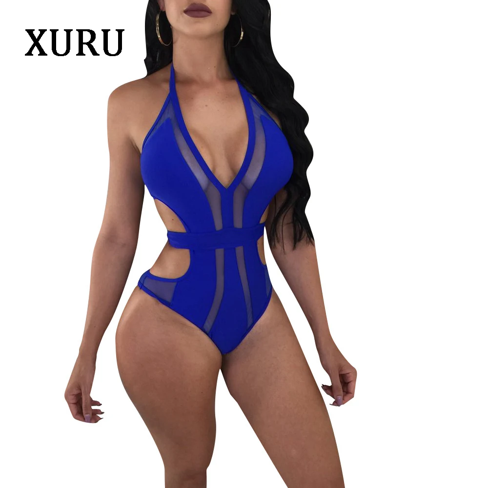 blue bodysuit