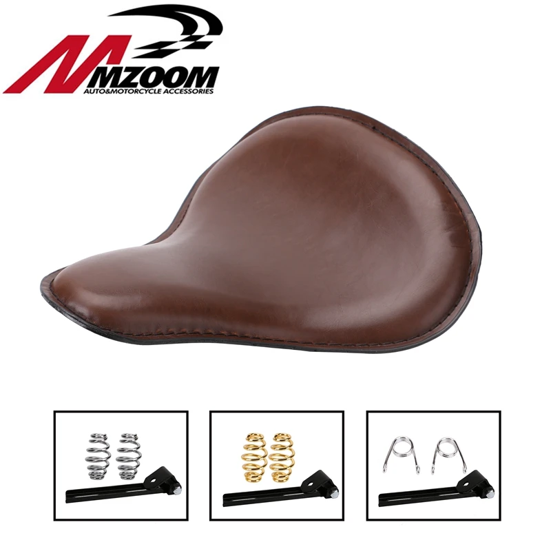 

Motorcycle Solo Seat Baseplate & Springs & Bracket Mounting Kit Cushion Spring Base Metal + Leather for Sportster Bobber Chopper