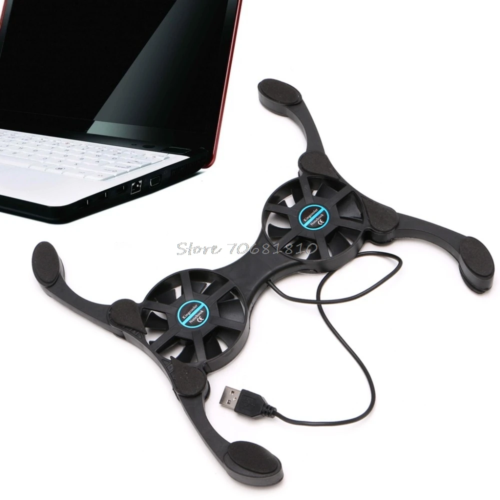 Computer Accessories USB Foldable Folding Cool Cooler Cooling Fan Pad w2 Fan for Laptop Notebook