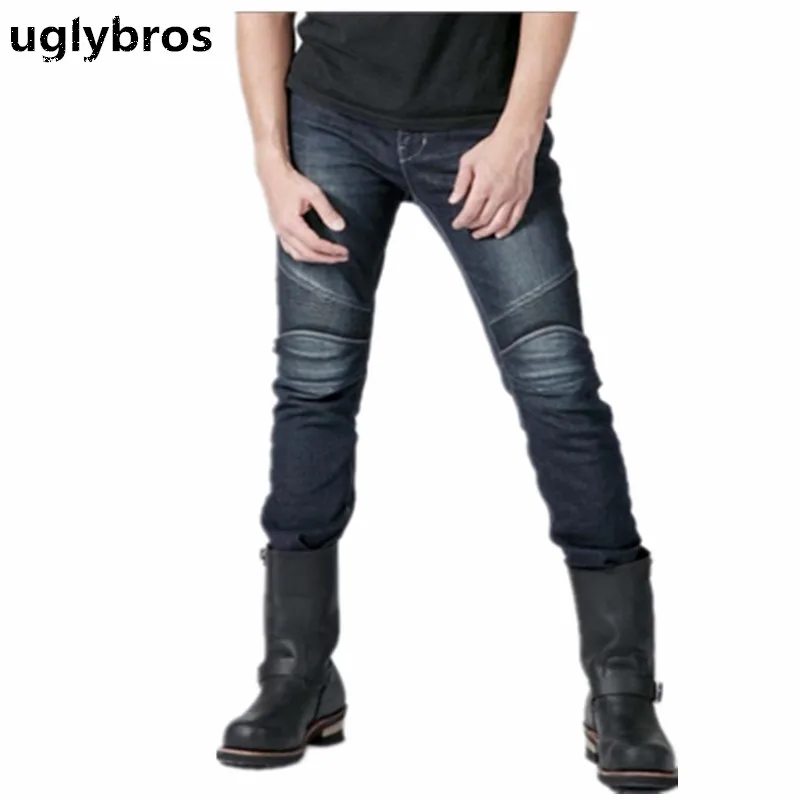 

2017 fashion straight Uglybros jeans motocross moto pants men's motorcycle jeans motorcycle protection pants