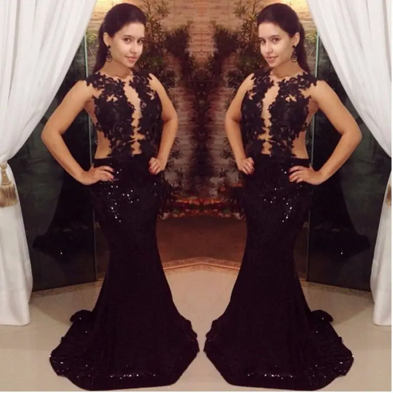 mesh evening gowns