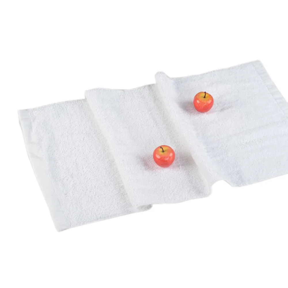 

1PC Bath Towel Soft Cotton 30*65cm Hotel Washcloths Hand Towels Shower White Adults High Absorbent Antibacterial High Quality #5