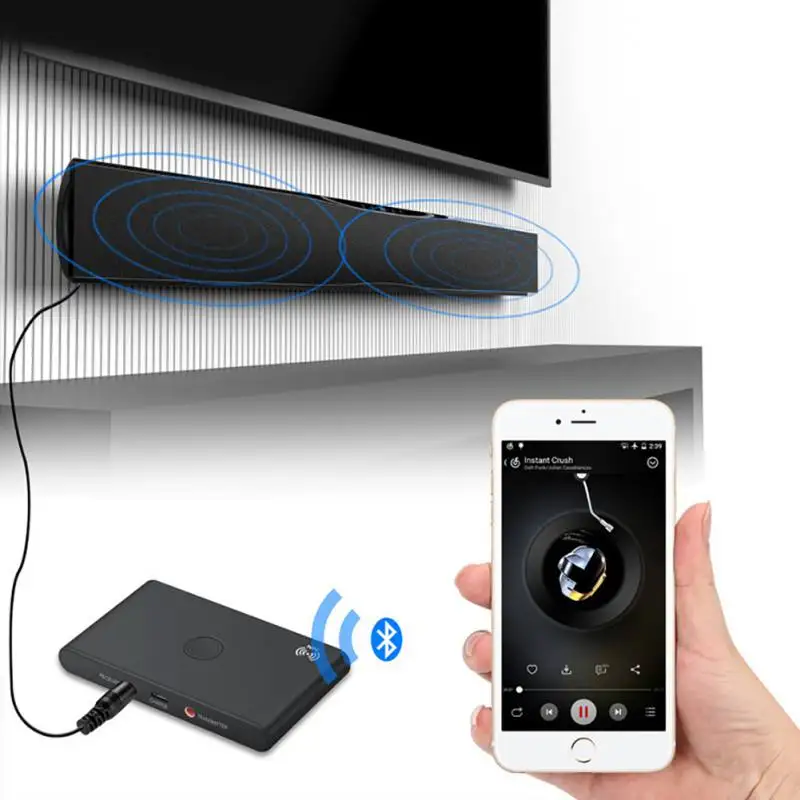2 в 1 беспроводной Bluetooth передатчик приемник адаптер USB 3,5 мм стерео разъем Bluetooth 4,2 Аудио встроенный аккумулятор 400 мАч