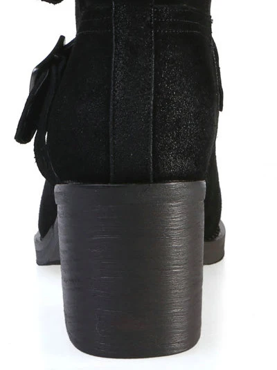 2018 Для женщин Сапоги и ботинки для девочек кожаные мотоботы на квадратном